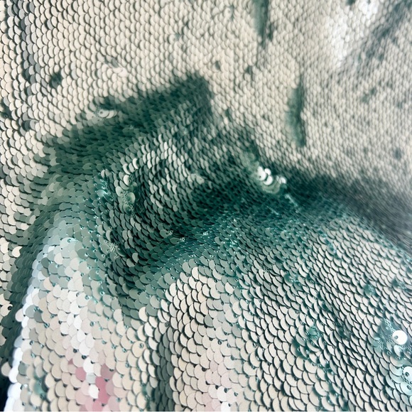 NWT Zara Blue Sequin Back Cutout Bodycon Dress — Small - Picture 3 of 5